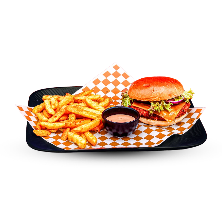 Crispy Chicken Burger Kombo bei Smash'n Bite