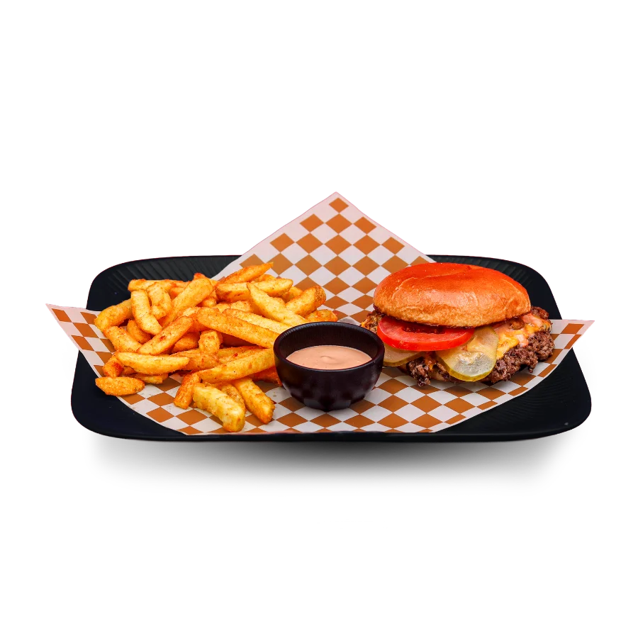 Klassischer Smash Burger Kombo bei Smash'n Bite